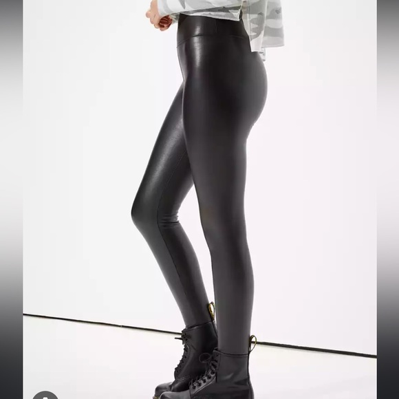 AE Faux Leather Highest Waist Legging - Picture 2 of 10
